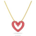 jeden prívesok dlažba, srdce, červená, pozlátená B8ZNT208 Swarovski šperky