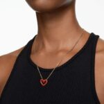 jeden prívesok dlažba, srdce, červená, pozlátená B8ZNT293 Swarovski šperky - Image 2