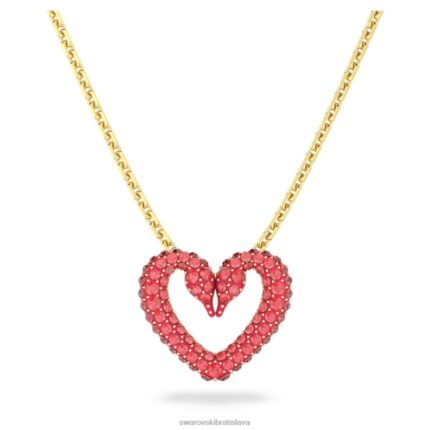 jeden prívesok dlažba, srdce, červená, pozlátená B8ZNT293 Swarovski šperky