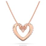 jeden prívesok srdce, biele, pozlátené ružovým zlatom B8ZNT246 Swarovski šperky - Image 4