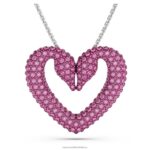 jeden prívesok srdce, ružové, rhodiované B8ZNT283 Swarovski šperky