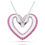 jeden prívesok srdce, ružové, rhodiované B8ZNT283 Swarovski šperky - Image 5