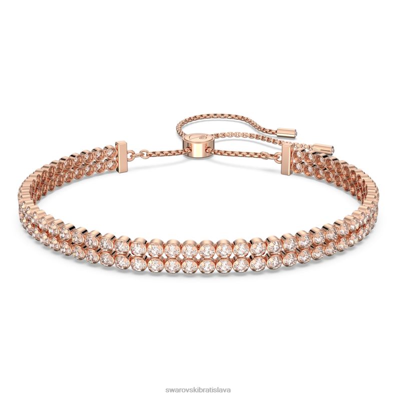 jemny_naramok_okruhly_vybrus_biely_pozlateny_ruzovym_zlatom_b8znt475_swarovski_sperky.jpg jemný náramok okrúhly výbrus, biely, pozlátený ružovým zlatom B8ZNT475 Swarovski šperky - Image 1