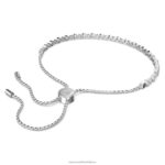 jemný trilógový náramok okrúhly výbrus, biely, rhodiovaný B8ZNT419 Swarovski šperky - Image 5