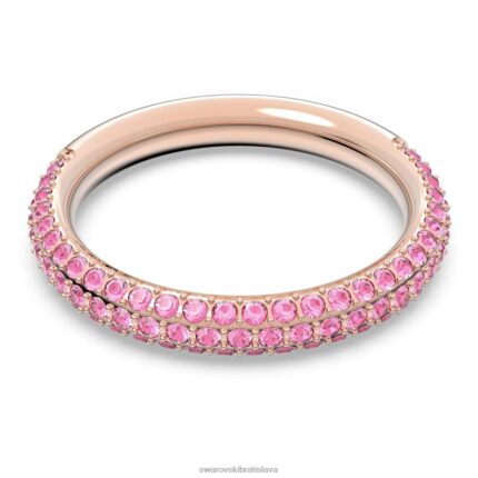 kamenný prsteň ružové, pozlátené ružovým zlatom B8ZNT1015 Swarovski šperky