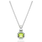 kamienkový prívesok hranatý výbrus august, zelená, rhodiovaná B8ZNT202 Swarovski šperky - Image 4