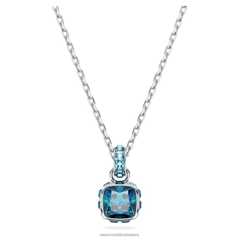 kamienkovy_privesok_hranaty_vybrus_decembrovy_modry_rhodiovany_b8znt195_swarovski_sperky.jpg kamienkový prívesok hranatý výbrus decembrový, modrý, rhodiovaný B8ZNT195 Swarovski šperky - Image 1