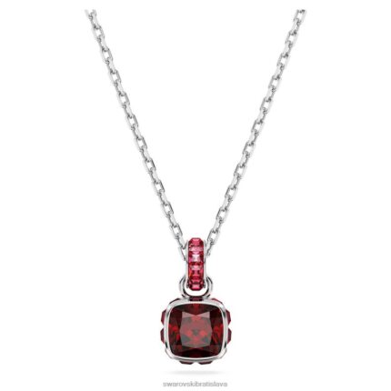 kamienkový prívesok hranatý výbrus január, červená, rhodiovaná B8ZNT212 Swarovski šperky