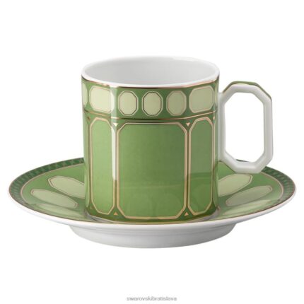 kávová šálka signum s podšálkou porcelán, zelená B8ZNT1729 Swarovski dekorácie