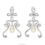 klipsové náušnice fluenta znovu zapálené kryštály, biele, rhodiované B8ZNT956 Swarovski šperky - Image 4