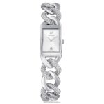 koktailové hodinky swis made, pave, kovový náramok, strieborný tón, nerez B8ZNT1231 Swarovski príslušenstvo