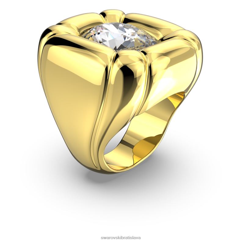 koktailový prsteň dulcis vankúšový strih, zlatý tón, pozlátený B8ZNT1053 Swarovski šperky - Image 3