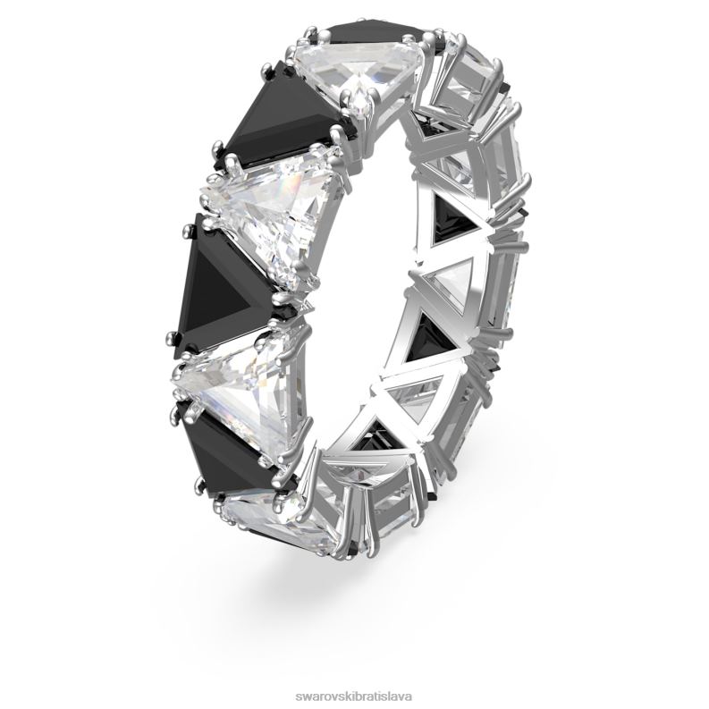 koktailový prsteň ortyx trojuholníkový strih, čierny, rhodiovaný B8ZNT1050 Swarovski šperky - Image 3