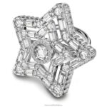 koktailový prsteň stella zmiešané rezy, hviezdicové, biele, rhodiované B8ZNT1066 Swarovski šperky