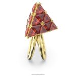 kokteilový prsteň curiosa trojuholníkový strih, červený, pozlátený B8ZNT1062 Swarovski šperky - Image 4