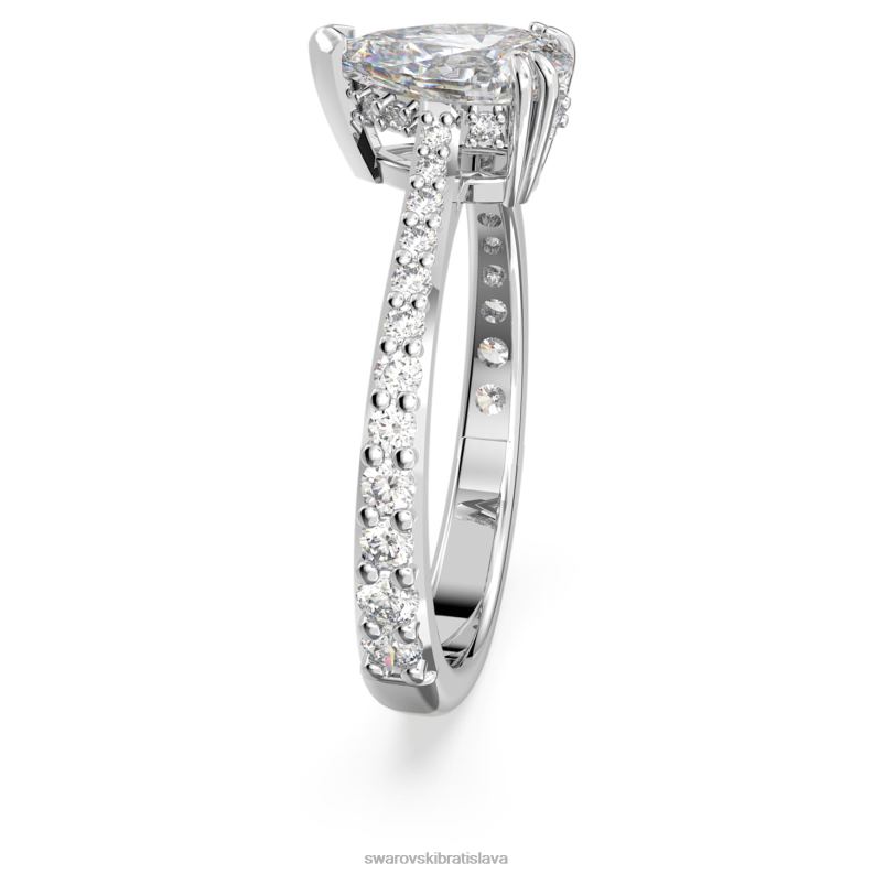 koktejlový prsteň milenia hruška rezaná, dláždená, biela, rhodiovaná B8ZNT981 Swarovski šperky - Image 4