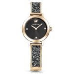 kozmické rockové hodinky švajčiarska výroba, kovový náramok, šedá, farba šampanského zlata B8ZNT1139 Swarovski príslušenstvo