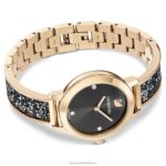 kozmické rockové hodinky švajčiarska výroba, kovový náramok, šedá, farba šampanského zlata B8ZNT1139 Swarovski príslušenstvo - Image 4