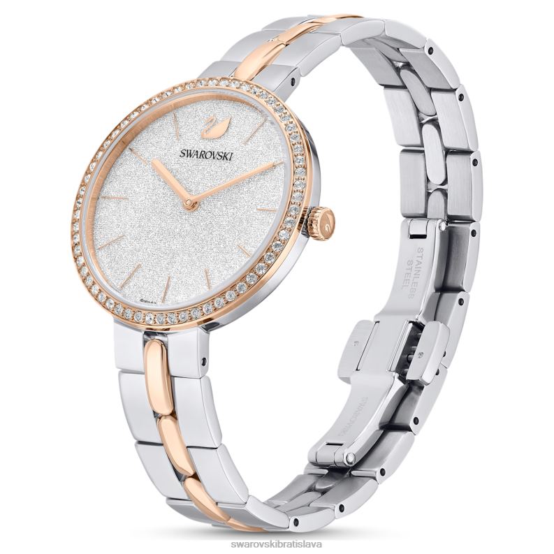 kozmopolitné hodinky švajčiarska výroba, kovový náramok, biely, povrchová úprava zmiešaný kov B8ZNT1156 Swarovski príslušenstvo - Image 3