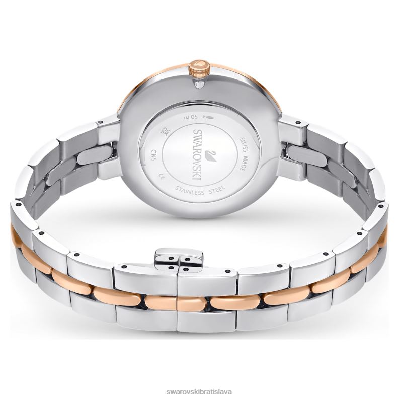 kozmopolitné hodinky švajčiarska výroba, kovový náramok, biely, povrchová úprava zmiešaný kov B8ZNT1156 Swarovski príslušenstvo - Image 4