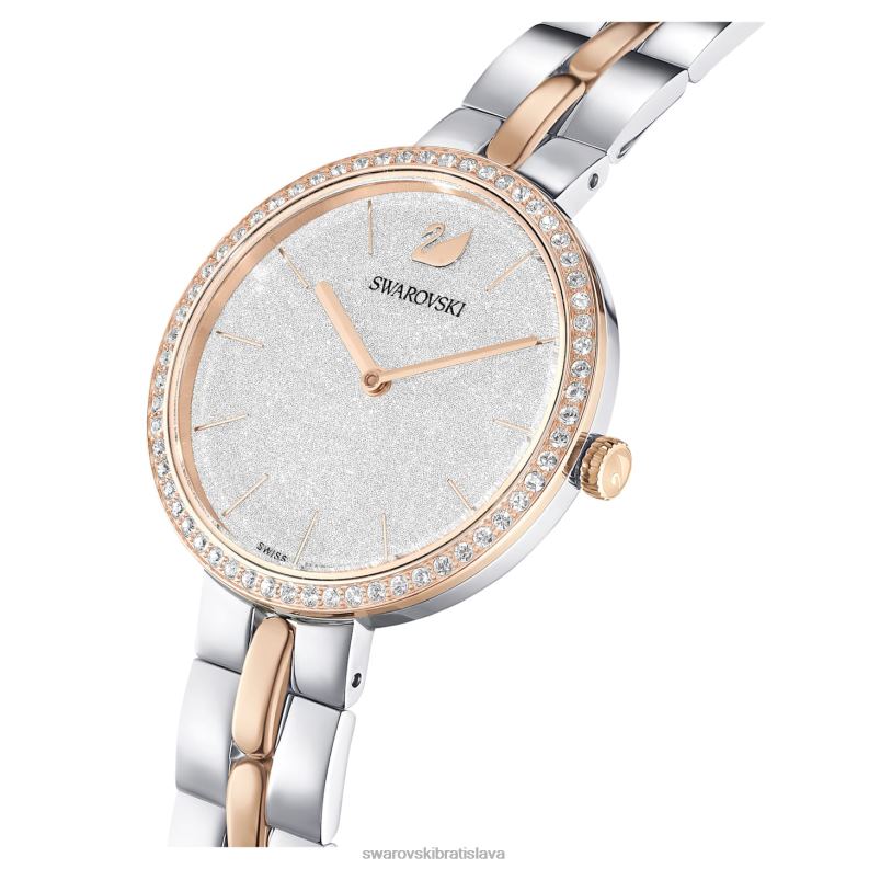 kozmopolitné hodinky švajčiarska výroba, kovový náramok, biely, povrchová úprava zmiešaný kov B8ZNT1156 Swarovski príslušenstvo - Image 5