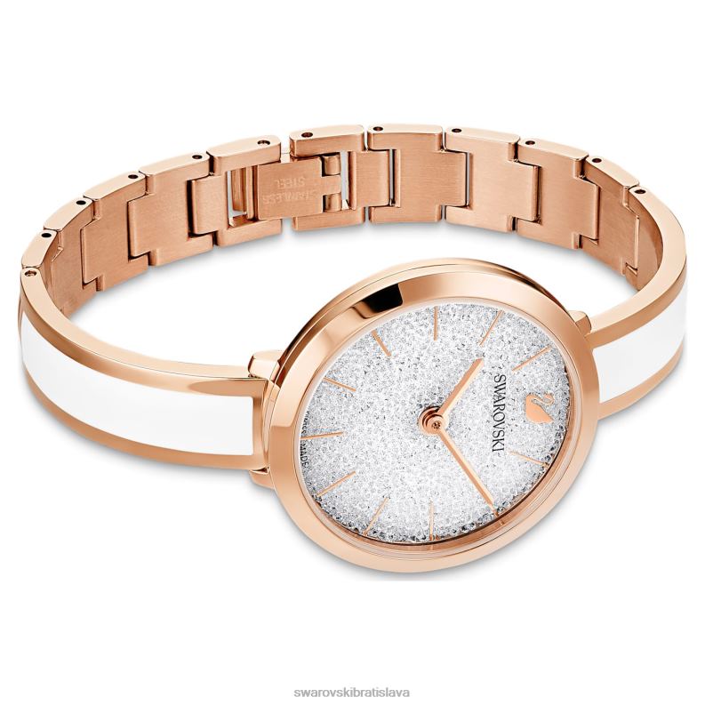 krištáľové rozkošné hodinky švajčiarsky kovový náramok v bielej farbe v ružovom zlate B8ZNT1188 Swarovski príslušenstvo - Image 3