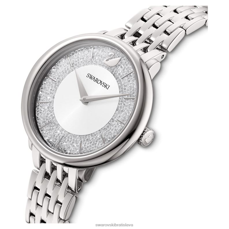 krištáľovo elegantné hodinky švajčiarska výroba, kovový náramok, strieborný tón, nehrdzavejúca oceľ B8ZNT1244 Swarovski príslušenstvo - Image 5