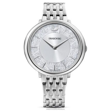 krištáľovo elegantné hodinky švajčiarska výroba, kovový náramok, strieborný tón, nehrdzavejúca oceľ B8ZNT1244 Swarovski príslušenstvo