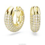 kruhové náušnice dextera biela, pozlátená B8ZNT884 Swarovski šperky