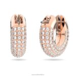 kruhové náušnice dextera biele, pozlátené ružovým zlatom B8ZNT901 Swarovski šperky - Image 3