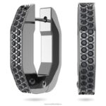 kruhové náušnice dextera osemuholníkový tvar, čierna, ruténiová B8ZNT899 Swarovski šperky