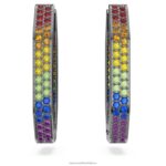 kruhové náušnice dextera osemuholníkový tvar, viacfarebné, potiahnuté ruténiom B8ZNT865 Swarovski šperky - Image 3