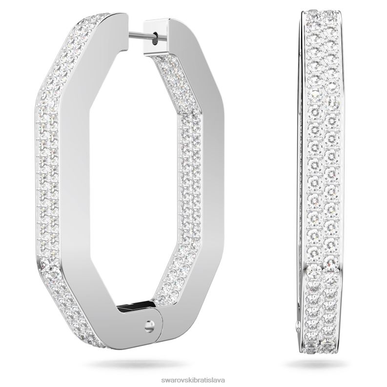 kruhove_nausnice_dextera_tvar_osemuholnika_biela_rhodiovana_b8znt906_swarovski_sperky.jpg kruhové náušnice dextera tvar osemuholníka, biela, rhodiovaná B8ZNT906 Swarovski šperky - Image 1