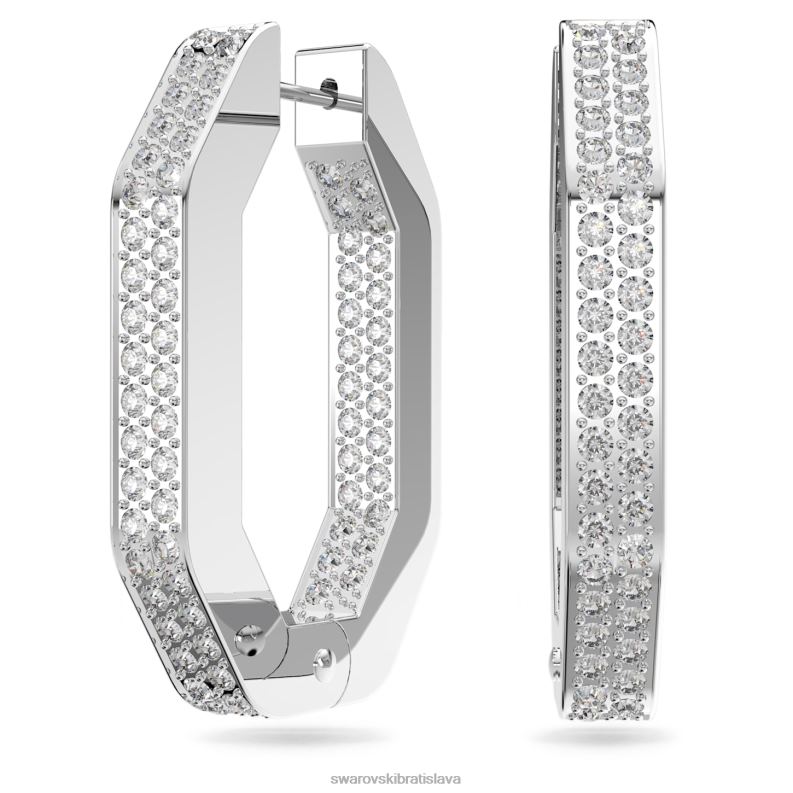 kruhove_nausnice_dextera_tvar_osemuholnika_biela_rhodiovana_b8znt926_swarovski_sperky.jpg kruhové náušnice dextera tvar osemuholníka, biela, rhodiovaná B8ZNT926 Swarovski šperky - Image 1
