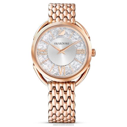 kryštalické glam hodinky švajčiarska výroba, kovový náramok, tón ružového zlata, povrchová úprava v tóne ružového zlata B8ZNT1194 Swarovski príslušenstvo
