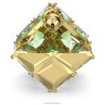 kuriózna napichovacia náušnica jednoduché, štvorcový rez, zelené, pozlátené B8ZNT976 Swarovski šperky - Image 4