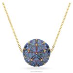 kuriózny prívesok trojuholníkový strih, modrá, pozlátená B8ZNT250 Swarovski šperky - Image 4