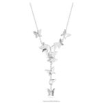 lilia y náhrdelník motýľ, modrá, rhodiovaná B8ZNT26 Swarovski šperky - Image 4