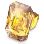 lucentný koktailový prsteň nadrozmerný krištáľ, osemhranný výbrus, žltý B8ZNT1079 Swarovski šperky