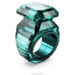lucentný koktailový prsteň osemhranný strih, zelená B8ZNT1037 Swarovski šperky - Image 3