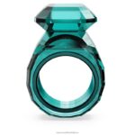 lucentný koktailový prsteň osemhranný strih, zelená B8ZNT1037 Swarovski šperky - Image 5