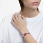 lucentný náramok magnetické zatváranie, ružové, nerez B8ZNT618 Swarovski šperky - Image 2