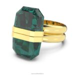 lucentný prsteň magnetické zatváranie, zelené, pozlátené B8ZNT1038 Swarovski šperky