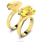 lucentný prsteň magnetické zatváranie, žlté, pozlátené B8ZNT1064 Swarovski šperky - Image 4