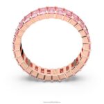 matricový krúžok bagetový rez, ružový, pozlátený ružovým zlatom B8ZNT1000 Swarovski šperky - Image 5