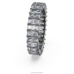 matricový krúžok bagetový rez, sivý, ruténiový B8ZNT994 Swarovski šperky - Image 4