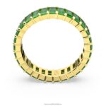 matricový krúžok bagetový rez, zelený, pozlátený B8ZNT992 Swarovski šperky - Image 5