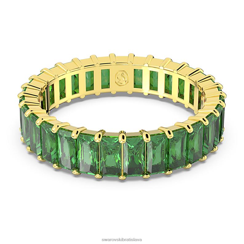 matricovy_kruzok_bagetovy_rez_zeleny_pozlateny_b8znt992_swarovski_sperky.jpg matricový krúžok bagetový rez, zelený, pozlátený B8ZNT992 Swarovski šperky - Image 1