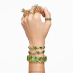 matricový krúžok okrúhly strih, zelená, pozlátená B8ZNT995 Swarovski šperky - Image 7