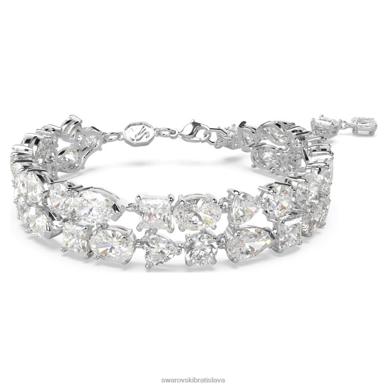 mesmera_naramok_zmiesane_rezy_biele_rhodiovane_b8znt517_swarovski_sperky.jpg mesmera náramok zmiešané rezy, biele, rhodiované B8ZNT517 Swarovski šperky - Image 1